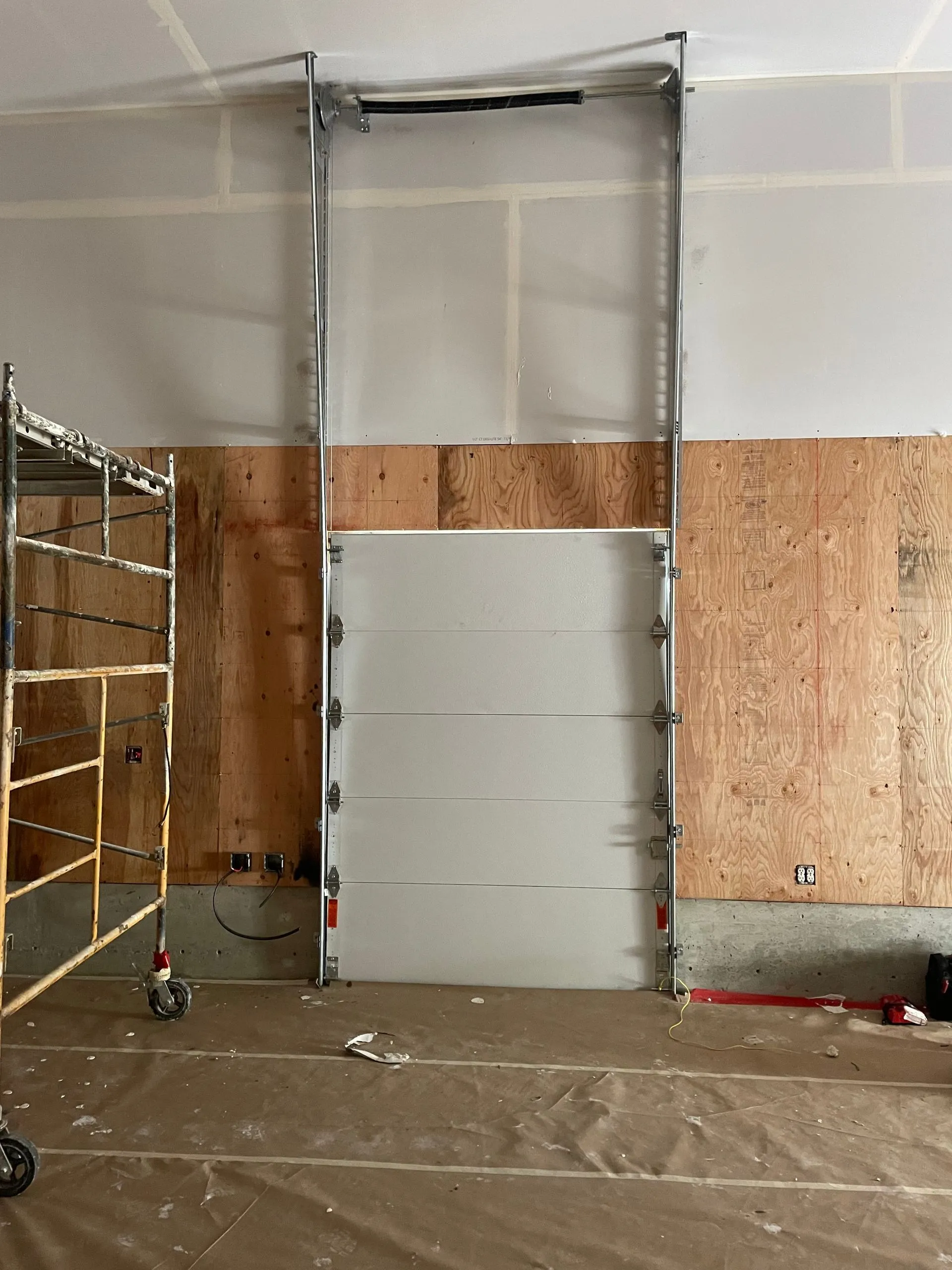 6x8 vertical high-lift garage door, closed
