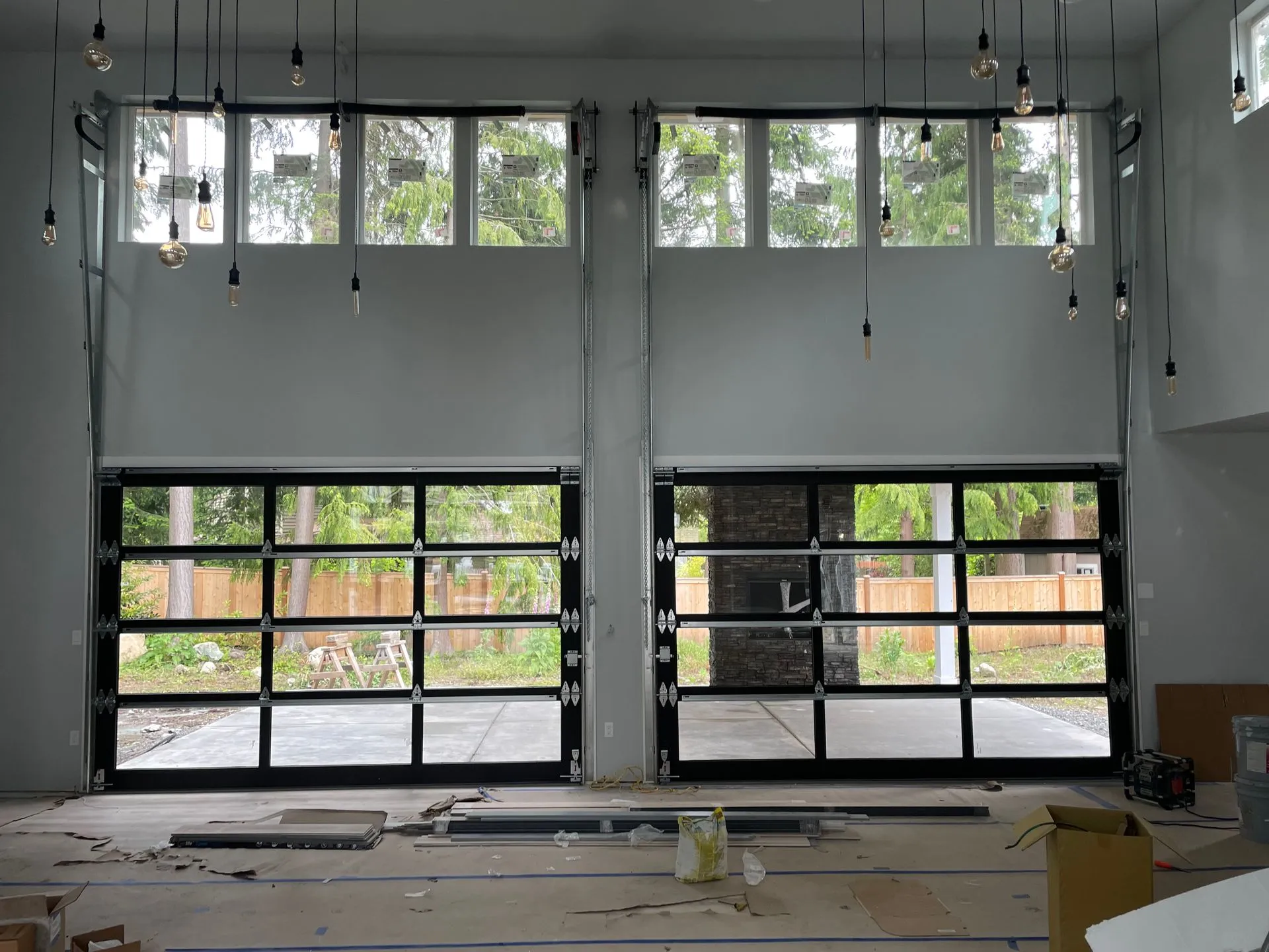 12x8 vertical high-lift garage door