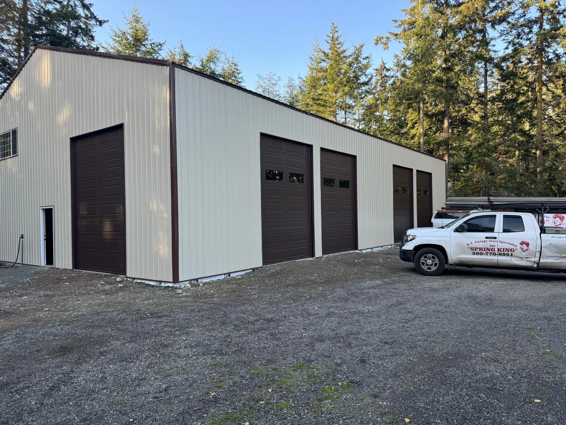 10x14 Vantage Long garage door in dark brown
